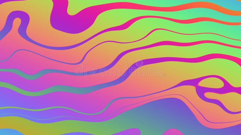 Vibrant Abstract Wave Pattern with Colorful Psychedelic Gradients stock illustration