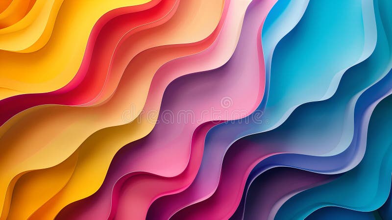 Vibrant abstract waves of color flowing seamlessly. modern digital artwork for creative design. ideal for backgrounds vector illustration
