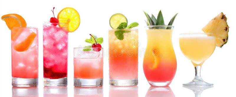 The Vibrant Array of Colorful Cocktails Perfect for Summer Celebrations. image stock images.