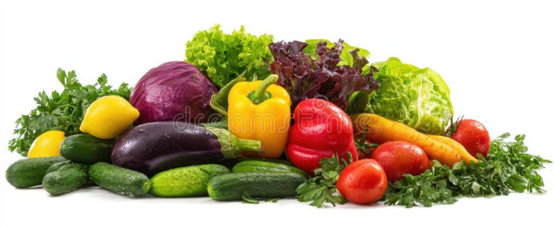 The vibrant array of fresh vegetables perfect for healthy cooking and salads.. image royalty free stock images.