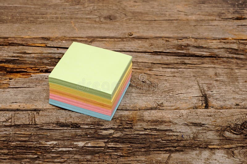 Vibrant Block Of Colorful Post It Notes