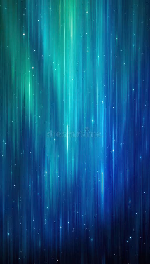 Vibrant blue and green abstract background for mobile displays showcasing flowing light rays stock illustration