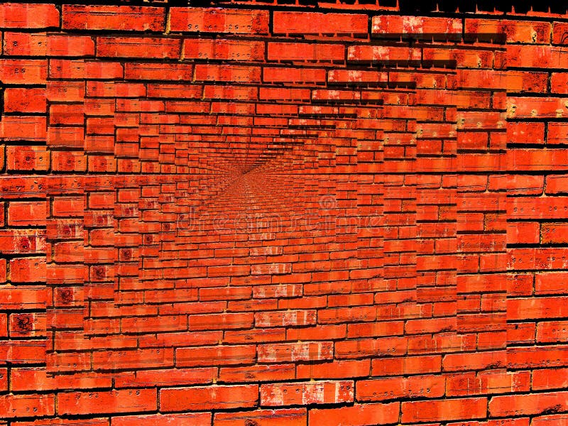Vibrant Brick Wall Infinity wallpaper royalty free illustration
