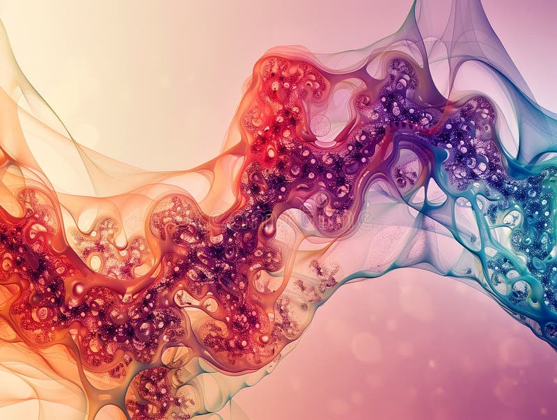 Colorful abstract background with bubbles stock illustration