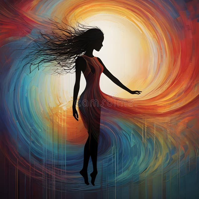 A Vibrant Canvas Illuminated by a Cascade of Colorful Binary Code