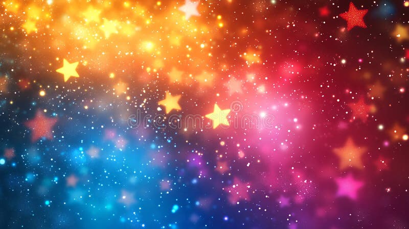 Magical Stars and Sparkling Light: A Festive and Dreamlike Background Image vector illustration