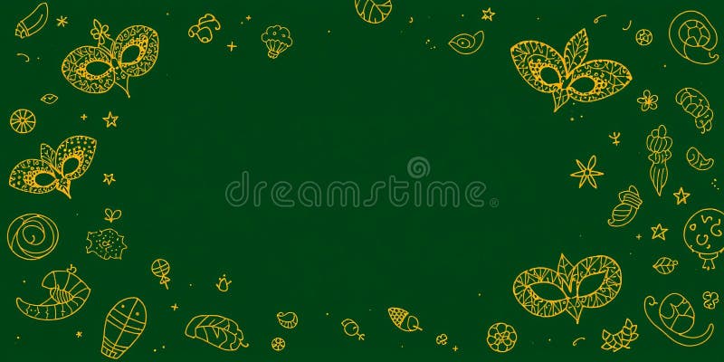 Vibrant Carnival Celebration Doodle Background A Festive Design Element for Party Invitations Posters and More vector illustration