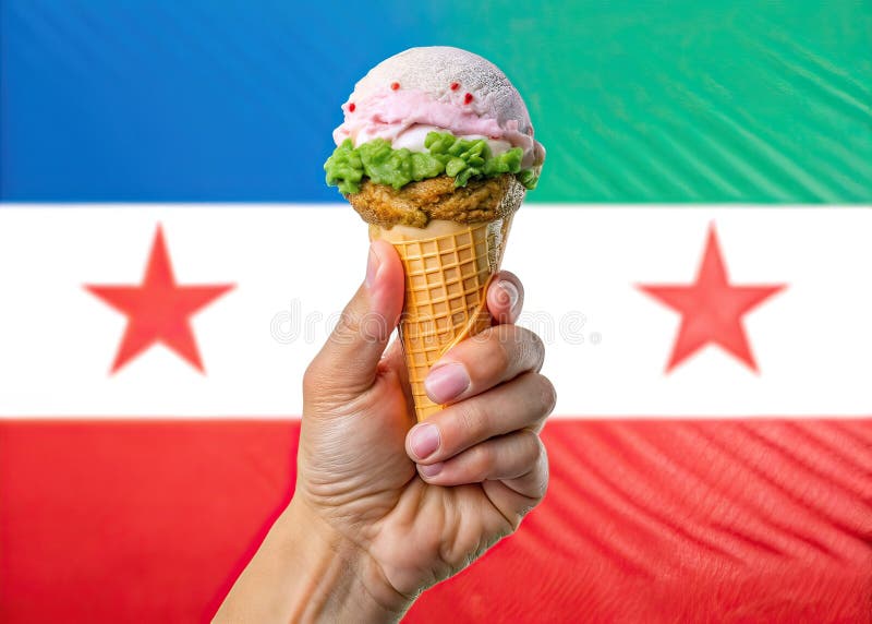 A Vibrant Celebration of California A Photorealistic AIGenerated Image of a Hand Holding a Delicious California Flag royalty free illustration