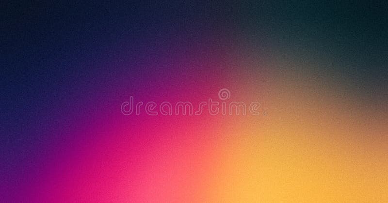 Vibrant Color Gradient on Dark Grainy Background, Pink Yellow Magenta ...