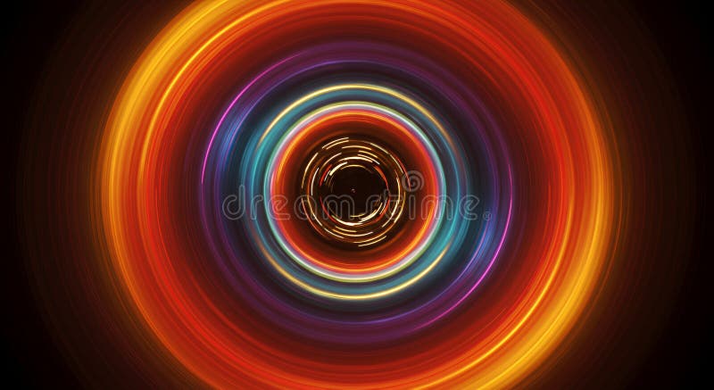 Vibrant Color Vortex-tunnel : Abstrakt Kaleidoskopisk bakgrund royaltyfri illustrationer