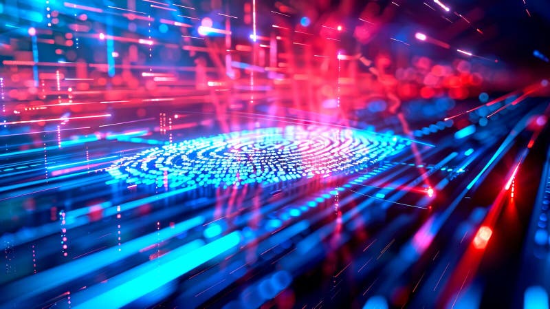 Ilustrație digitală abstractă vibrantă în culori deschise. design futurist cu linii dinamice. perfect pentru tehnologie și stock photography