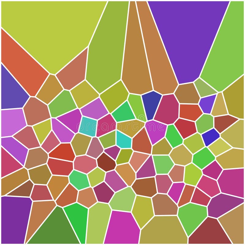 A vibrant, colorful abstract mosaic pattern. stock illustration