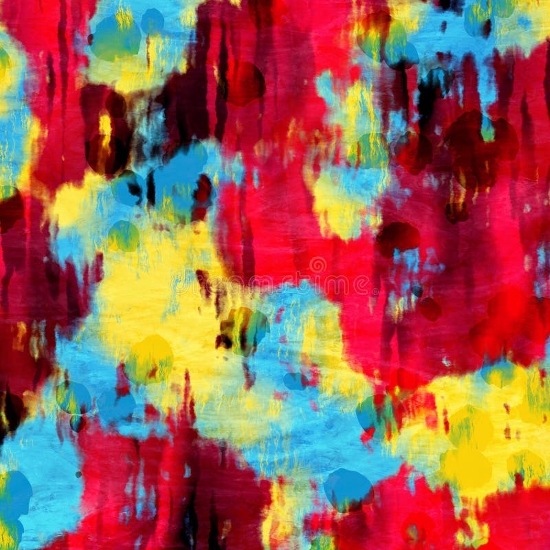 Vibrant Colorful Drip Splatter Paint Abstract Art stock illustration