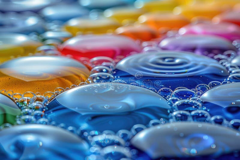 Vibrant Colorful Liquid Bubbles Résumé Contexte illustration libre de droits