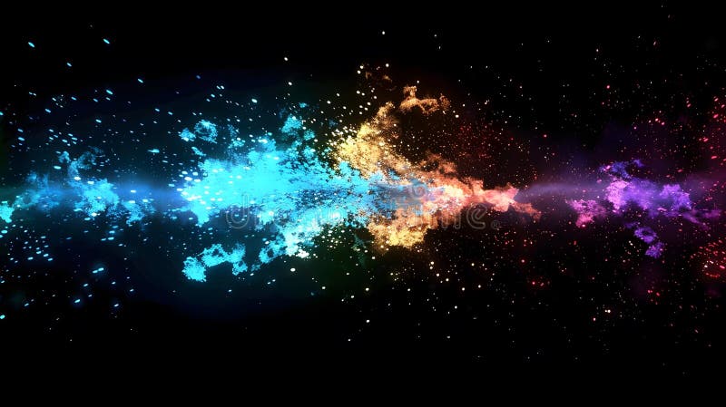 Vibrant Colors Explode and Collide in a Dynamic Display of Kinetic Energy, Creating a Mesmerizing Visual Spectacle
