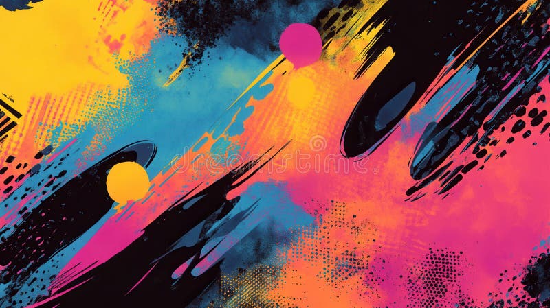 Vibrant comic book background with action lines and dynamic colors creating an energetic atmosphere for creative