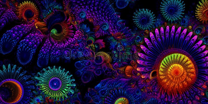 Vibrant Cosmic Nebula: verbluffende abstracte achtergrond royalty-vrije illustratie