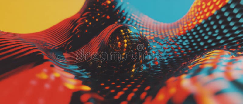 Vibrant 3D abstract background featuring bold geometric patterns in contrasting colors royalty free illustration