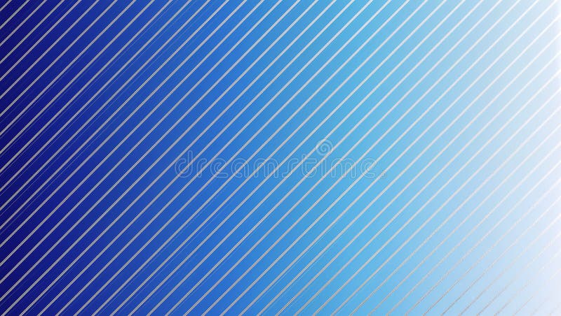 Vibrant diagonal lines create an abstract gradient of blue hues stock illustration