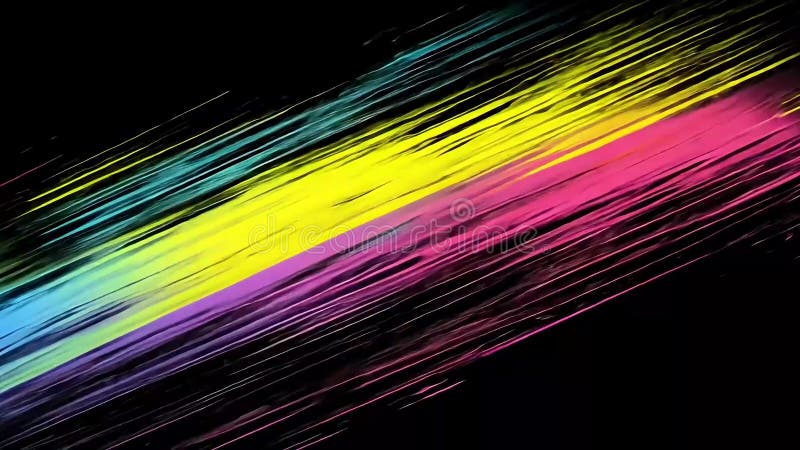 Vibrant diagonal streaks of color against a black backdrop create a dynamic, energetic abstract image royalty free illustration