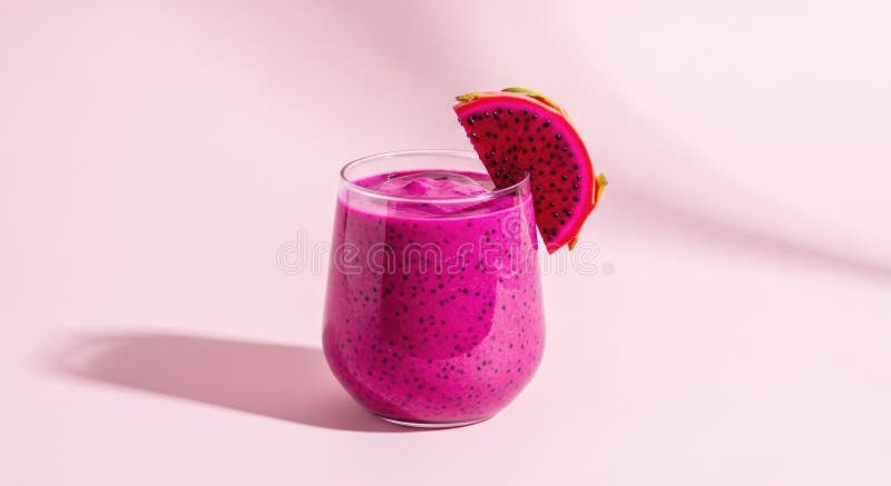Magenta dragon fruit smoothie
