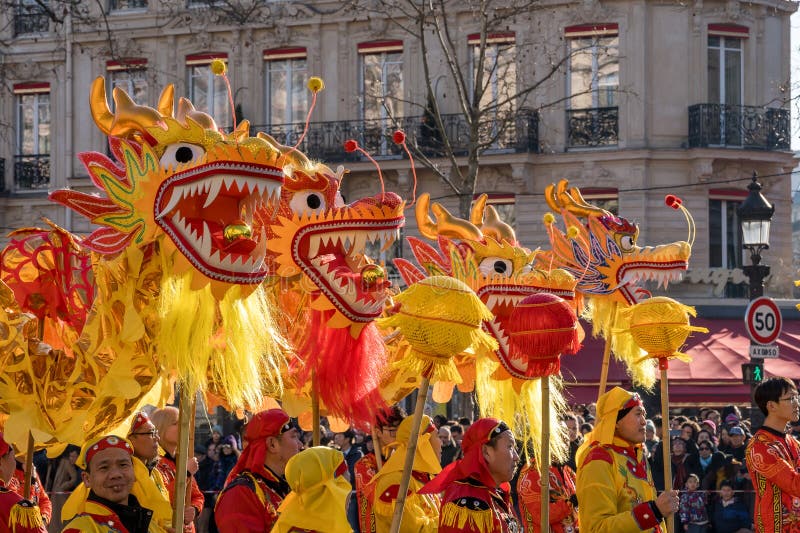 Vibrant Dragon Parade Brings Lunar New Year Spirit Champs Elysees 2025