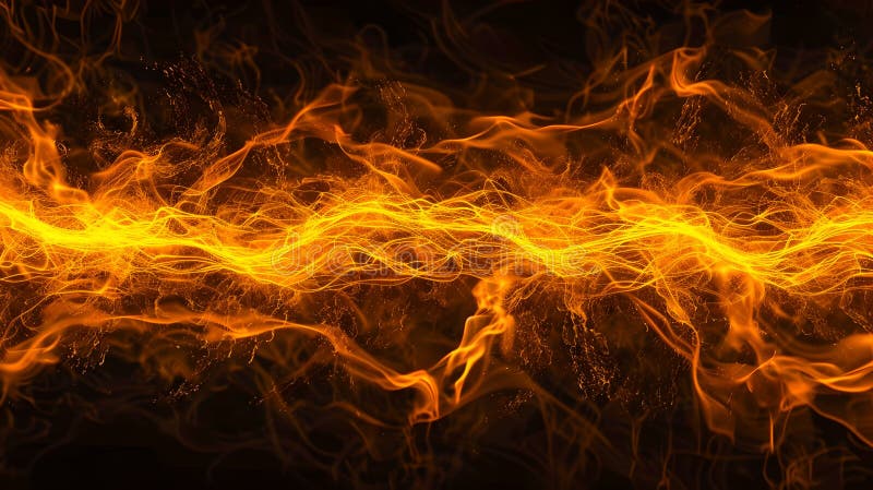 Flacără dinamică vibrantă care produce o strălucire portocalie caldă. fundal material abstract perfect pentru conceptele energetic stock photo