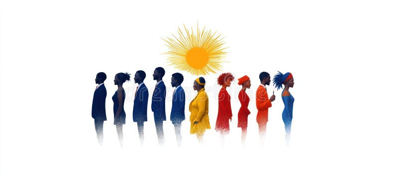 Commonwealth Unity: Celebrating Diversity and Shared Values with Optimism and Collaboration royalty free illustration