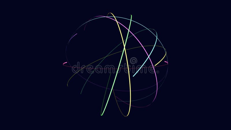 Cerc radiant colorat cu linii vibrante stock illustration
