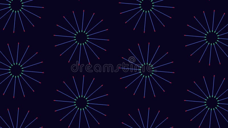 Linii colorate vibrante care radiază din centru pe fond întunecat royalty free illustration