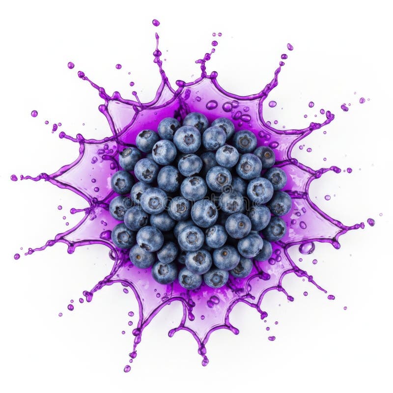 A vibrant and dynamic representation of a molecular structure with purple splashes vector illustration