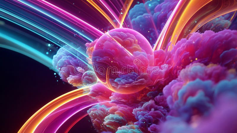 Dynamic Colorful Space Energy Burst royalty free stock image