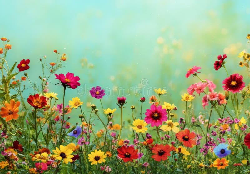 Vibrant flowers are the main subject of this close-up image, which features a blurred green background royalty free stock photos