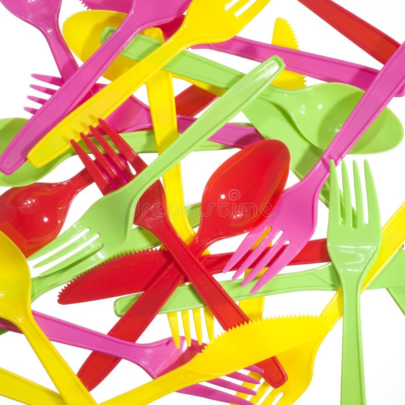 Vibrant forks, kives, spoons