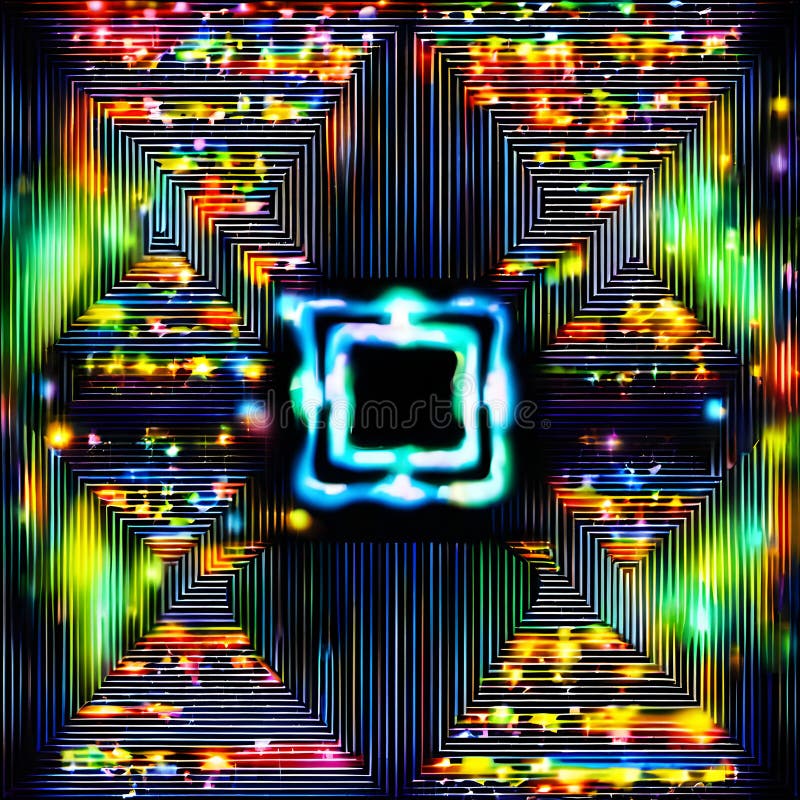 Vibrant Geometric Lights Abstract Digital Background royalty free stock image