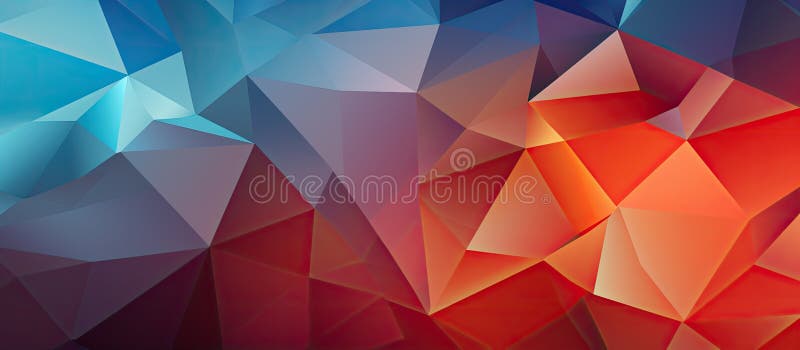 Vibrant geometric pattern of colorful triangles in magenta and electric blue vector illustration