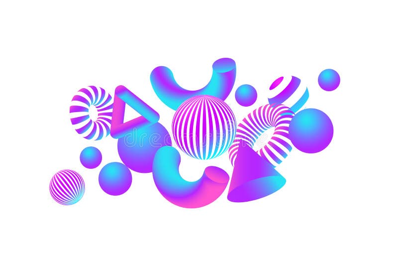 Vibrant geometric shapes in abstract form. vector illustration