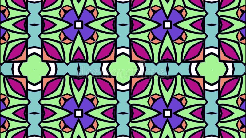 Vibrant geometriskt kaleidoskoskopmönster. Symmetrisk ornatdesign med rika färger. royaltyfri illustrationer