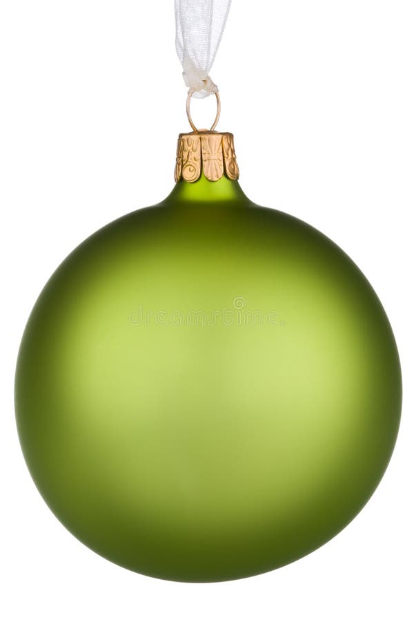 Vibrant Green Christmas Bauble Stock Image Image of festive, december