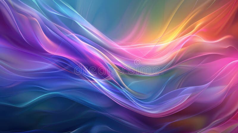 Vibrant hues and dynamic energy blend in a colorful abstract wave gradient in motion AIG62 vector illustration