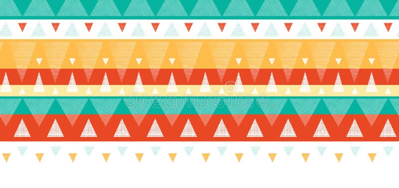 Vibrant ikat stripes horizontal seamless pattern