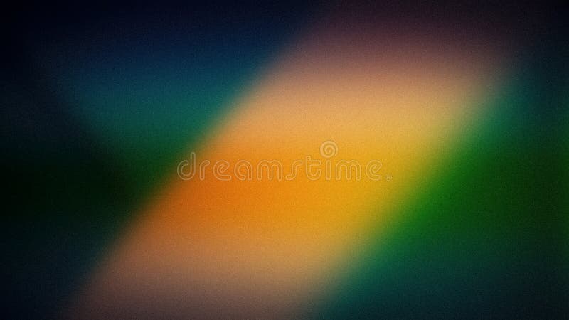 A vibrant 4K abstract gradient featuring a smooth blend of orange, green, and blue tones with a grainy texture and subtle blur. royalty free stock photos