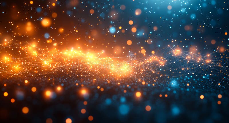 Vibrant lights form a dynamic display royalty free stock photos