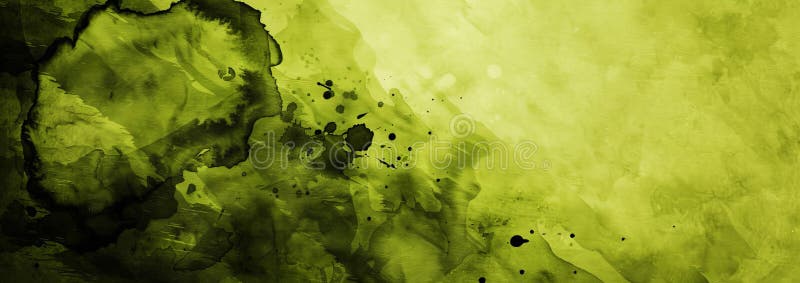 Vibrant Lime Green Abstract Watercolor Texture Background stock illustration