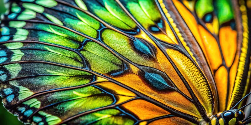 Vibrant Lime Green Butterfly Wing Textura Detaliat CloseUp Macro Fotografie pentru Design Inspirație și Fundaluri royalty free illustration