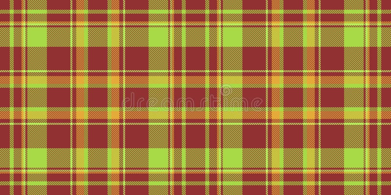 Vibrant lime green and maroon plaid pattern. Perfect for textile designs, apparel, backgrounds, or website textures. Seamless stock illustration