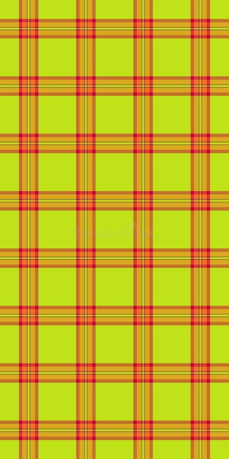 Vibrant lime green and orange plaid pattern. Perfect for textile designs, website backgrounds, or adding a touch of cheerful stock illustration