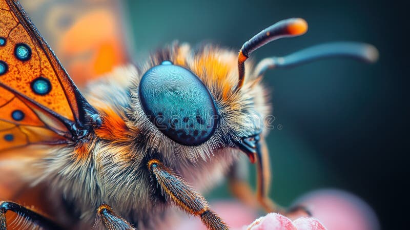 Vibrant Macro Bee Wing Patterns in Colorful Light royalty free stock photos