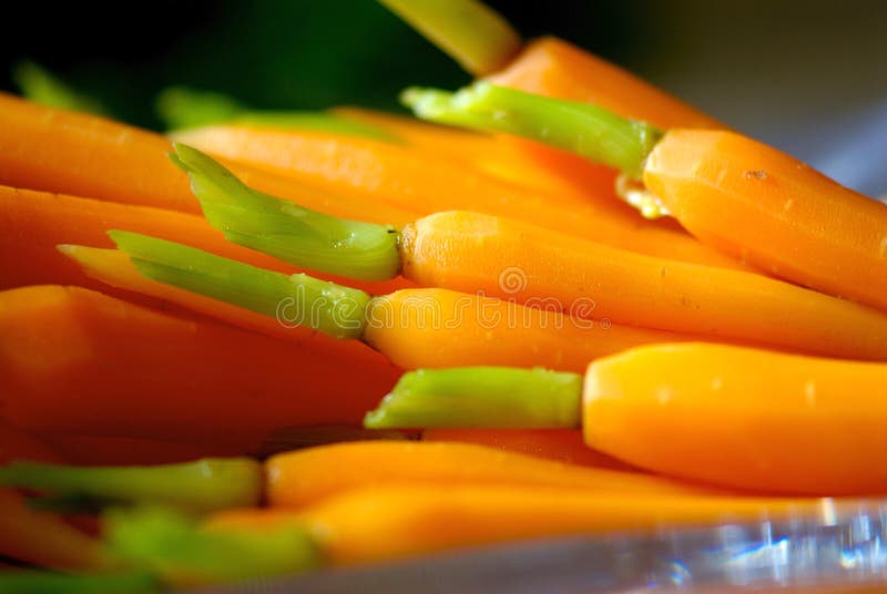 Vibrant miniature carrots
