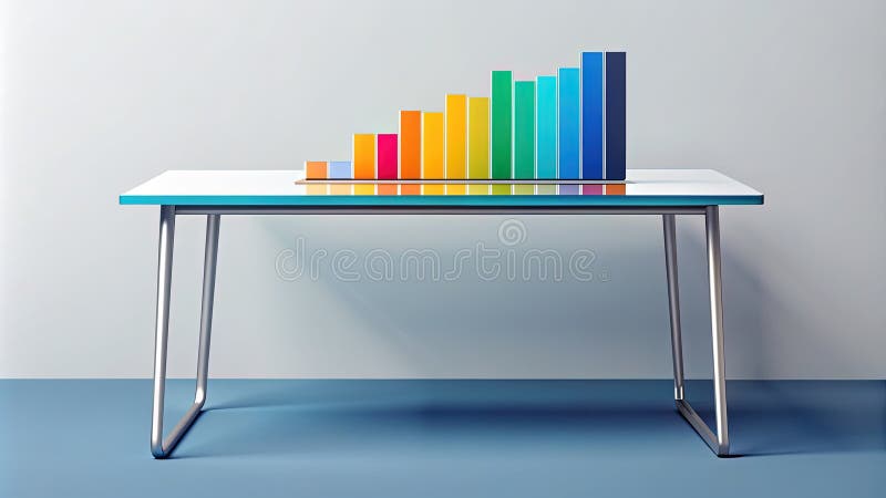 Modern Graphic Table for Visualizing Data A Crisp Illustration Perfect for Presentations Reports and Dashboards stock illustration